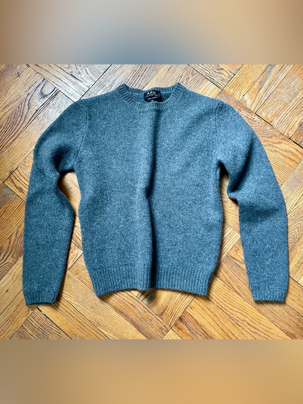 A.P.C. Women's Crewneck Sweater in Charcoal Heather, Size XS